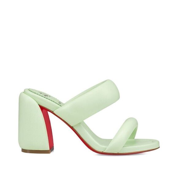 Christian Louboutin Inflama Sab 85 Mint Green Leather Mules 38 - Picture 1 of 7